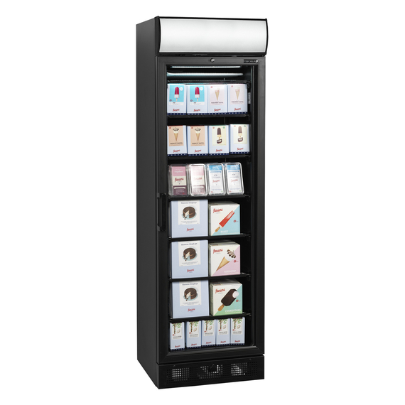 Tefcold Displaygefrierschrank in Schwarz UFSC371GCP Black, EEK C, Bild 2