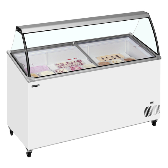 Tefcold Speiseeisvitrine IC501SCE+SO, Weiß, EEK D, Bild 2
