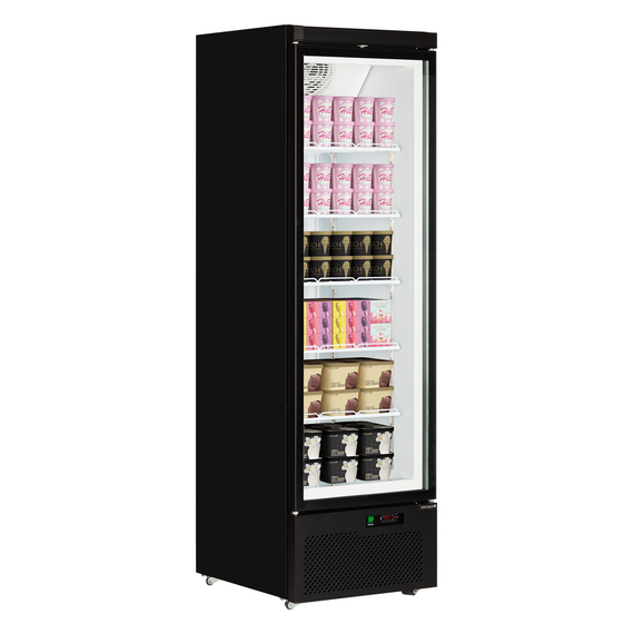 Tefcold Glastürgefrierschrank Atom Maxi F1DB, Schwarz RAL9005, EEK C, Bild 2