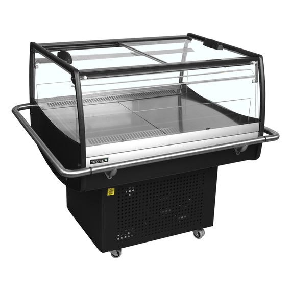 Tefcold Impuls-Kühlinsel in schwarz PDC90SL-2, Schwarz / Glas, EEK E