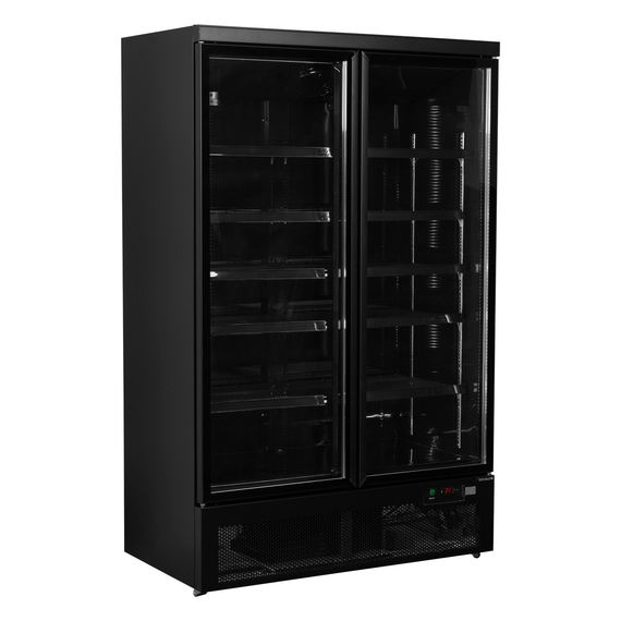 Tefcold Displaykühlschrank Atom Maxi C2DBB, Schwarz RAL9005, EEK B
