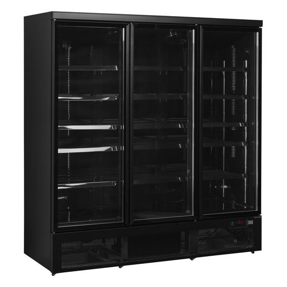 Tefcold Displaykühlschrank Atom Maxi C3DBB, Schwarz RAL9005, EEK B