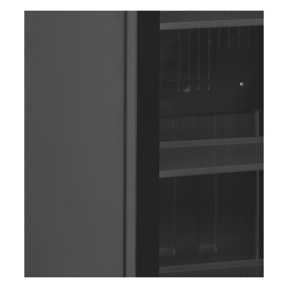 Tefcold Flaschen-Kühlschrank mit Tür mit Linksanschlag SCU1425 FRAMELESS L/H, Schwarz, EEK D, Bild 3