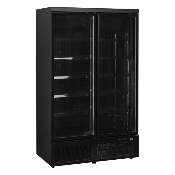 Tefcold Glastürgefrierschrank Atom Maxi F2DBB, Schwarz RAL9005, EEK D