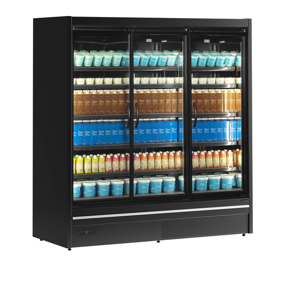 Tefcold Supermarkt-Multideck-Kühlschrank MDCA1875HB, Schwarz RAL9005, EEK B, Bild 2