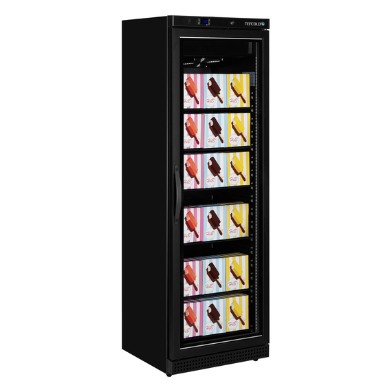 Tefcold Displaygefrierschrank UF400VGB, Schwarz, EEK C