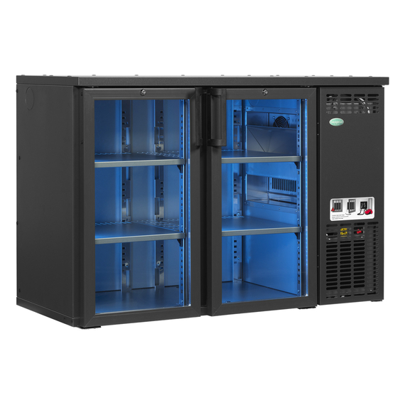 Serrco by Tefcold High-End-Backbar-Kühlschränke SCL-22GMU+, Anthrazit RAL 7021, EEK C