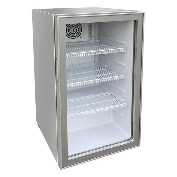 IARP Flaschenkühlschrank Counter98-Silver, Silbergrau, EEK D