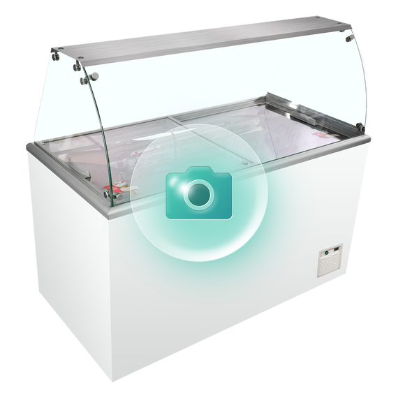 Tefcold Speiseeisvitrine IDA400-W1+, Weiß, RAL 9010, EEK C