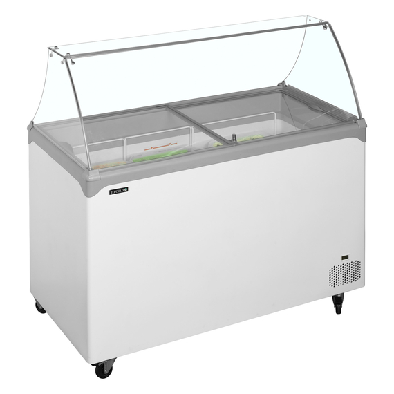 Tefcold Speiseeisvitrine NIC402SC-SO, Weiß, EEK D