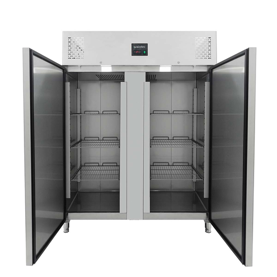 Vaiotec Gewerbe-Tiefkühlschrank 1300 L, 2-türig GN 2/1 – Monoblock, 1480 × 830 mm, Bild 5