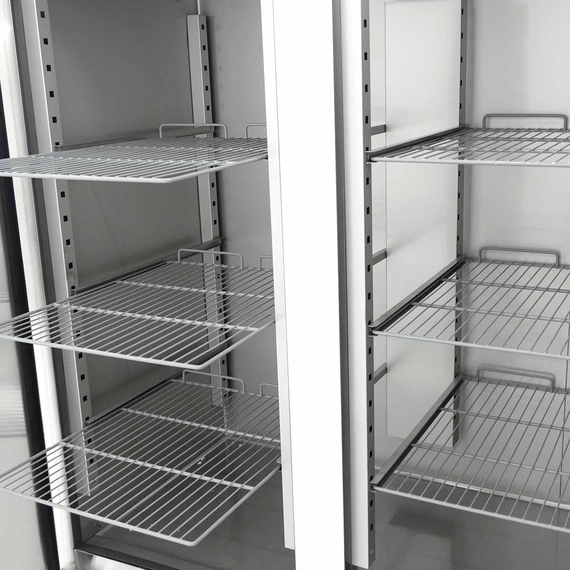 Vaiotec Gewerbe-Tiefkühlschrank 1300 L, 2-türig GN 2/1 – Monoblock, 1480 × 830 mm, Bild 9