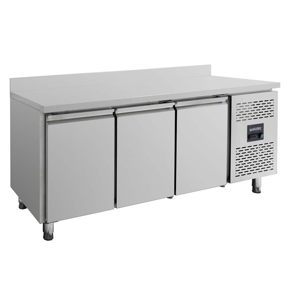 Vaiotec Gastro-Kühltisch, 3-türig inkl. Aufkantung – Monoblock, 1795 × 700 mm, Bild 3