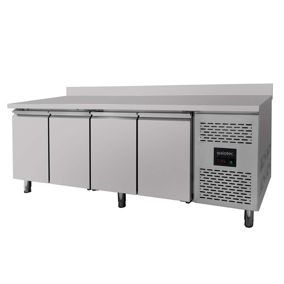 Vaiotec Gastro-Kühltisch, 4-türig inkl. Aufkantung – Monoblock, 2230 × 700 mm, Bild 3