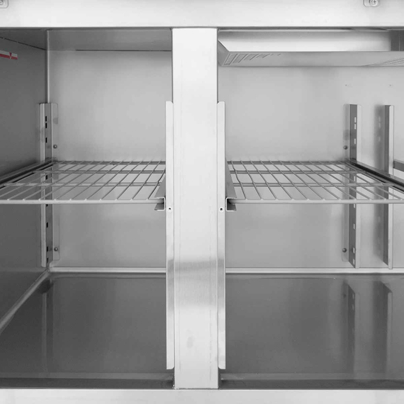 Vaiotec Gastro-Kühltisch, 4-türig inkl. Aufkantung – Monoblock, 2230 × 700 mm, Bild 6
