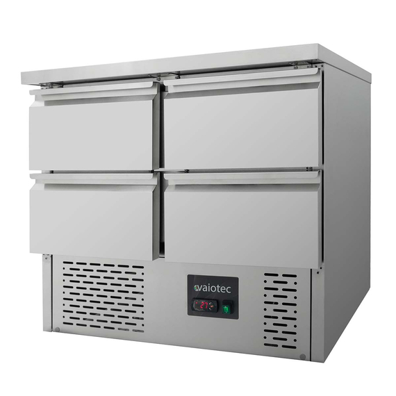 Vaiotec Gastro-Kühltisch Mini, 2-fach – mit 4 Schubladen, 900 × 700 mm, Bild 2