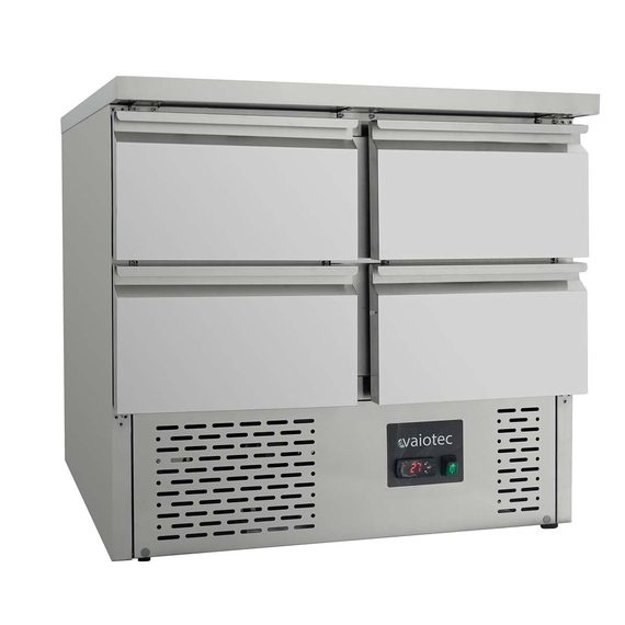 Vaiotec Gastro-Kühltisch Mini, 2-fach – mit 4 Schubladen, 900 × 700 mm, Bild 3