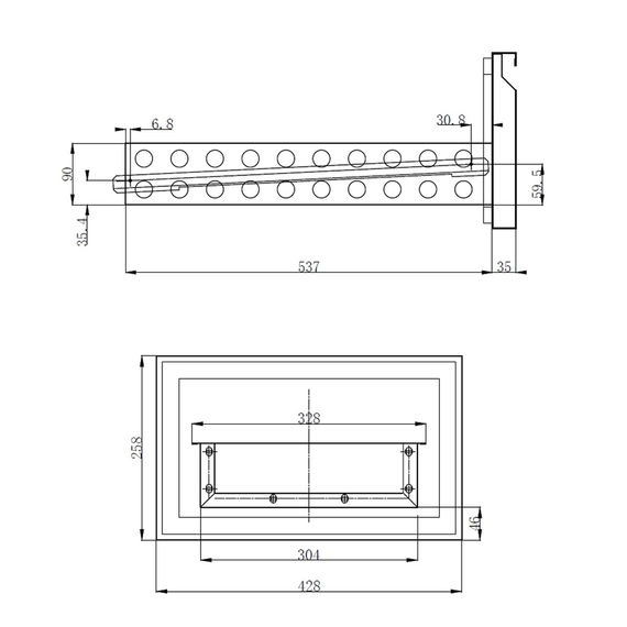 Vaiotec Gastro-Kühltisch Mini, 2-fach – mit 4 Schubladen, 900 × 700 mm, Bild 8