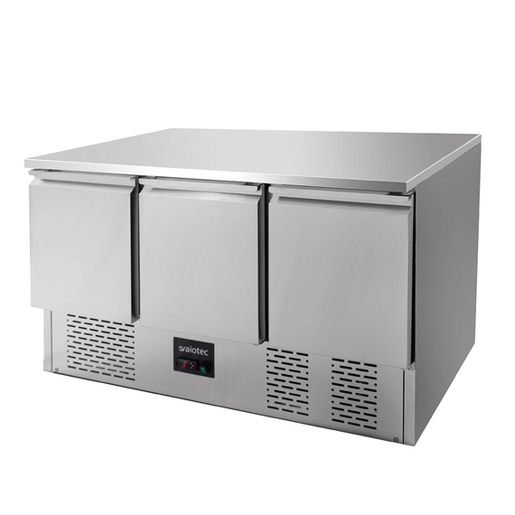 Vaiotec Gastro-Kühltisch Mini, 3-fach – mit 3 Türen, 1365 × 700 mm, Bild 3