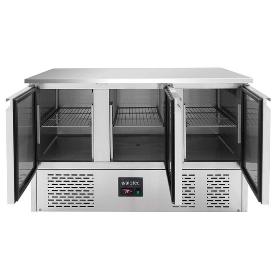 Vaiotec Gastro-Kühltisch Mini, 3-fach – mit 3 Türen, 1365 × 700 mm, Bild 4