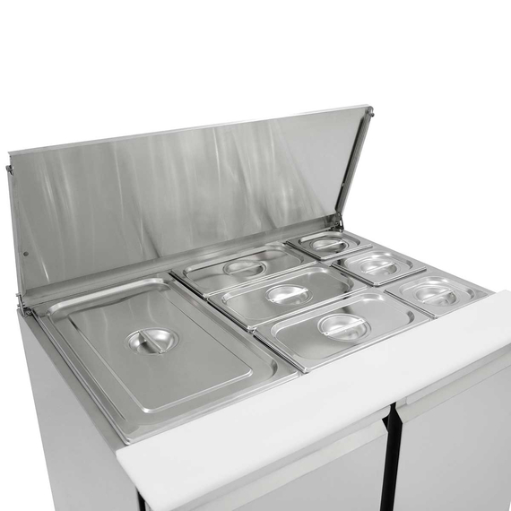 Vaiotec Gastro-Saladette, 2-fach mit Klappdeckel, 900 × 700 mm, Bild 6