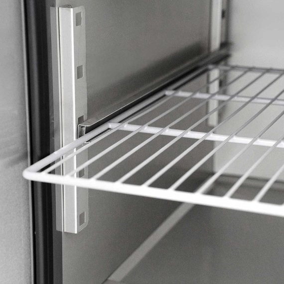 Vaiotec Gastro-Saladette, 2-fach mit eckigem Glasaufsatz, 900 × 700 mm, Bild 7