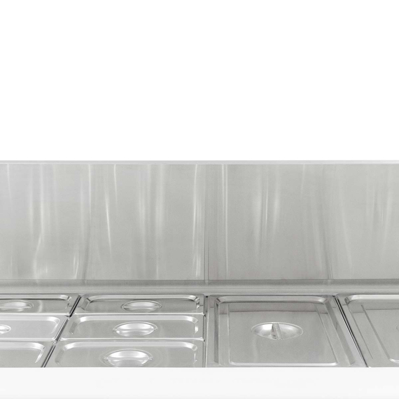 Vaiotec Gastro-Saladette, 3-fach mit Klappdeckel, 1365 × 700 mm, Bild 6