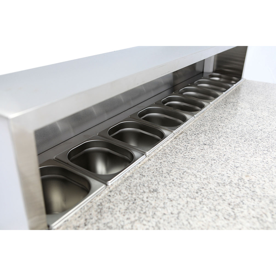 Vaiotec Gastro-Pizza-Saladette, 3-fach – mit 3 Türen, 1365 × 700 mm, Bild 5