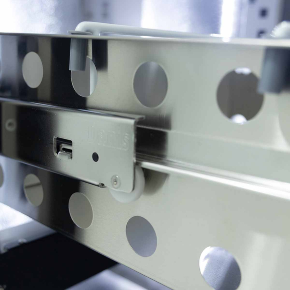 Vaiotec Gastro-Barkühltisch schwarz, 4 Schubladen – 280 l, 1465 × 520 mm, Bild 6