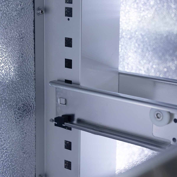 Vaiotec Gastro-Barkühltisch schwarz, 4 Schubladen – 280 l, 1465 × 520 mm, Bild 8