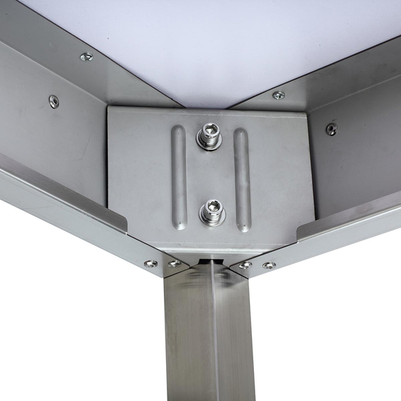 Vaiotec Gastro-Arbeitstisch, mit Grundboden & Aufkantung, 1000 × 600 mm, Bild 2