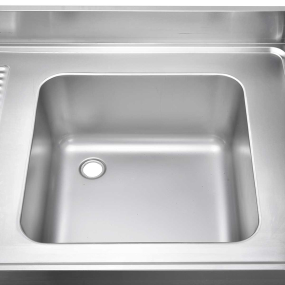 Vaiotec Gastro-Spültisch, 1 Becken rechts und Abtropffläche, 1000 × 700 mm, Bild 2