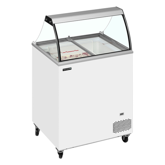 Tefcold Speiseeisvitrine IC202SC-SO, Weiß, EEK D, Bild 2