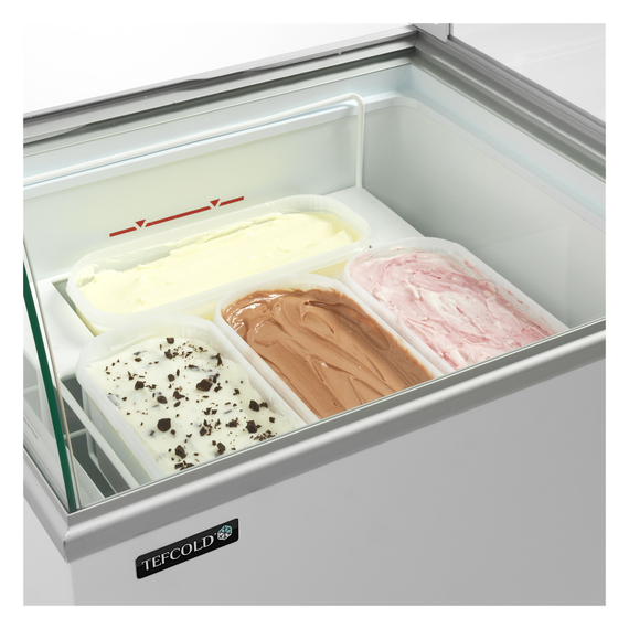 Tefcold Speiseeisvitrine IC402SC-SO, Weiß, EEK D, Bild 3