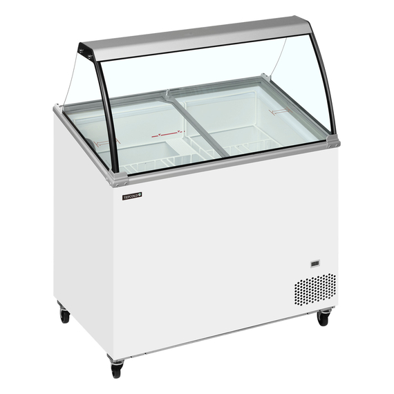 Tefcold Speiseeisvitrine IC302SCE-SO, Weiß, EEK D