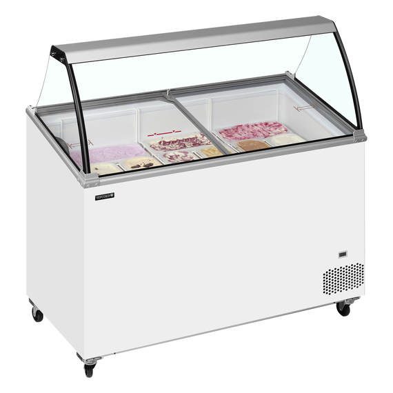 Tefcold Speiseeisvitrine IC402SCE-SO, Weiß, EEK D, Bild 2