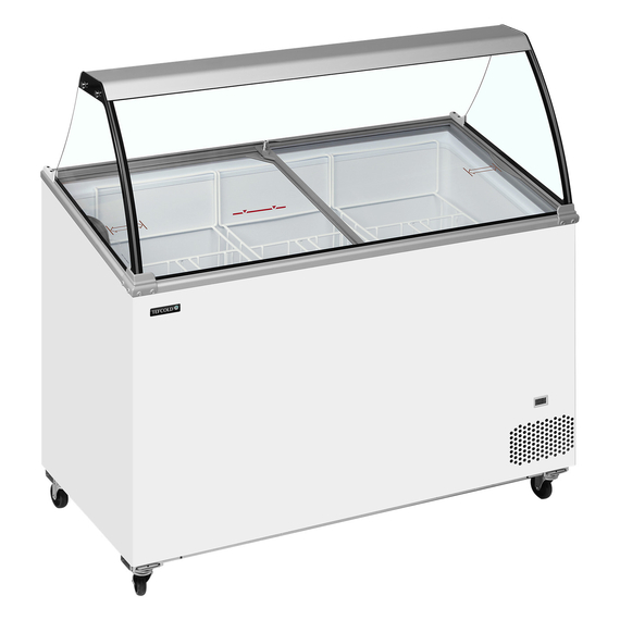 Tefcold Speiseeisvitrine IC402SCE-SO, Weiß, EEK D
