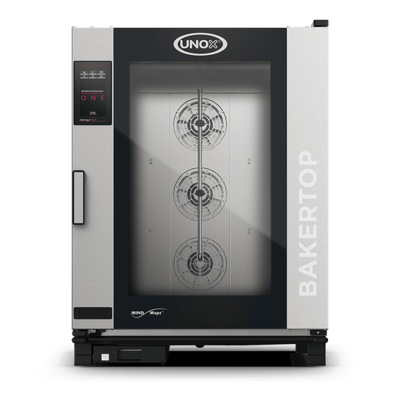 UNOX BAKERTOP MIND.Maps ONE XEBC-10EU-E1LM Professioneller Countertop-Ladenbackofen 10 Einschübe 600x400 Elektrisch Türöffnung links