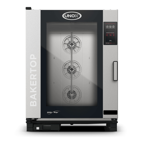UNOX BAKERTOP MIND.Maps ONE XEBC-10EU-E1RM Professioneller Countertop-Ladenbackofen 10 Einschübe 600x400 Elektrisch Türöffnung rechts