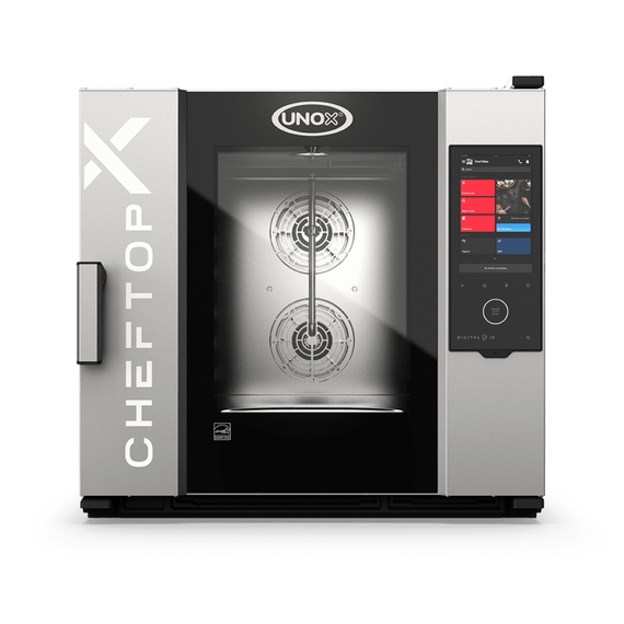 UNOX CHEFTOP-X XEDA-0621-EXLS Professioneller Countertop-Ofen 6 Einschübe GN 2/1 Elektrisch Türöffnung links