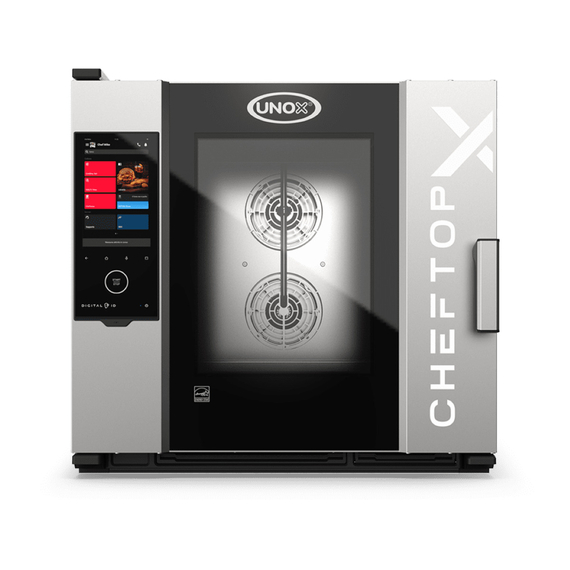 UNOX CHEFTOP-X XEDA-0621-EXRS-ET Professioneller Countertop-Ofen 6 Einschübe GN 2/1 Elektrisch Türöffnung rechts