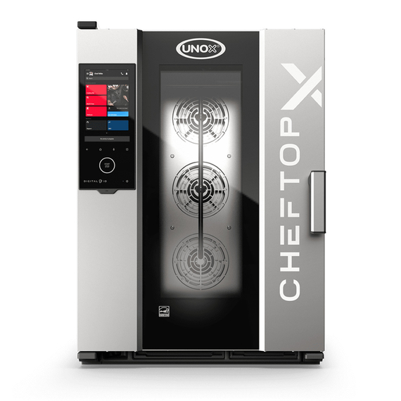 UNOX CHEFTOP-X XEDA-1011-EXRS Professioneller Countertop-Ofen 10 Einschübe GN 1/1 Elektrisch Türöffnung rechts