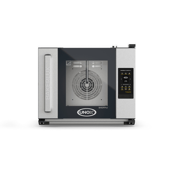 UNOX BAKERLUX SHOP.Pro TOUCH XEFR-04HS-ETLV-MT Professioneller Konvektomat mit Wasserdampf 4 Einschübe 460x330 Elektrisch Türöffnung links