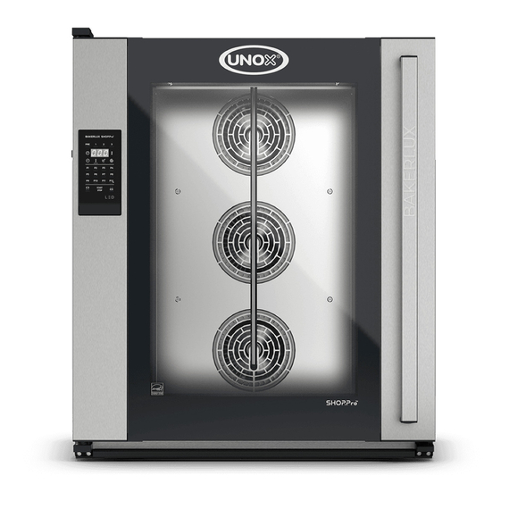 UNOX BAKERLUX SHOP.Pro LED XEFR-10EU-ELRV Professioneller Konvektomat mit Wasserdampf Camilla.Matic 10 Einschübe 600x400 Elektrisch Türöffnung rechts