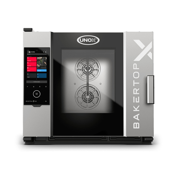 UNOX BAKERTOP-X XELA-05EU-EXRS Professioneller Countertop-Ladenbackofen 5 Einschübe 600x400 Elektrisch Türöffnung rechts