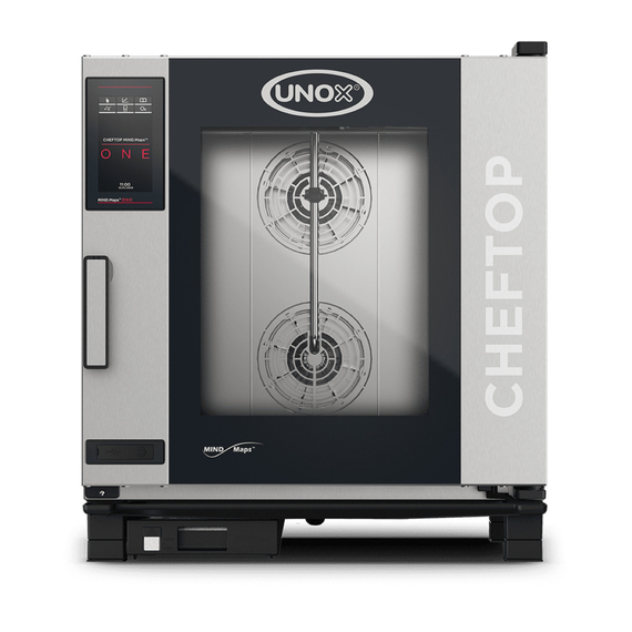 UNOX CHEFTOP MIND.Maps ONE XEVC-0711-E1LM Professioneller Countertop-Ofen 7 Einschübe GN 1/1 Elektrisch Türöffnung links