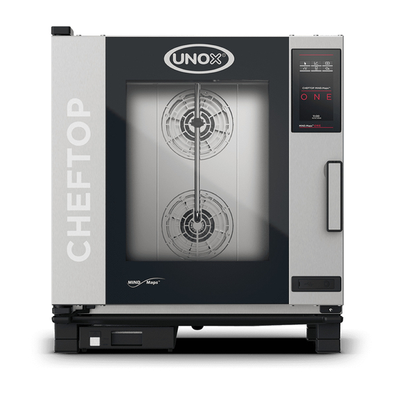 UNOX CHEFTOP MIND.Maps ONE XEVC-0711-E1RM Professioneller Countertop-Ofen 7 Einschübe GN 1/1 Elektrisch Türöffnung rechts