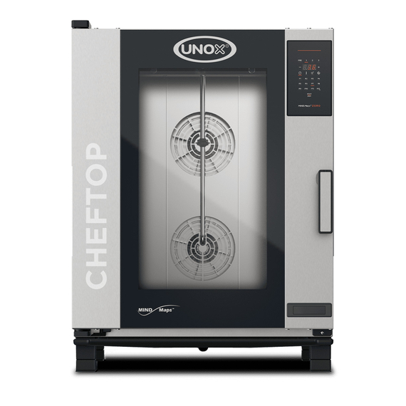 UNOX CHEFTOP MIND.Maps ZERO XEVC-1011-EZRM Professioneller Konvektomat mit Wasserdampf 10 Einschübe GN 1/1 Elektrisch Türöffnung rechts