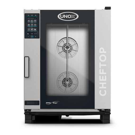 UNOX CHEFTOP MIND.Maps PLUS XEVC-1011-GPLM-MS Professioneller Countertop-Ofen 10 Einschübe GN 1/1 Gas Türöffnung links