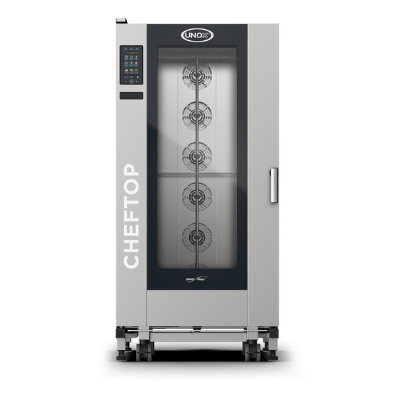 UNOX CHEFTOP MIND.Maps BIG PLUS XEVL-2021-GPRS Professioneller Trolley-Ofen 20 Einschübe GN 2/1 Gas Türöffnung rechts